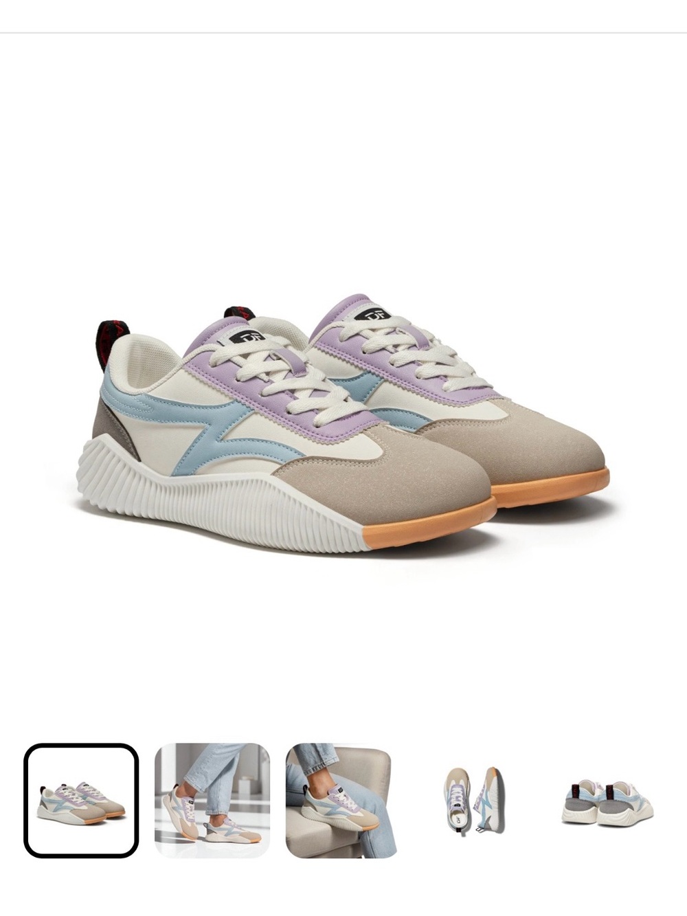 Pastel Retro Low-Top Sneakers for Women